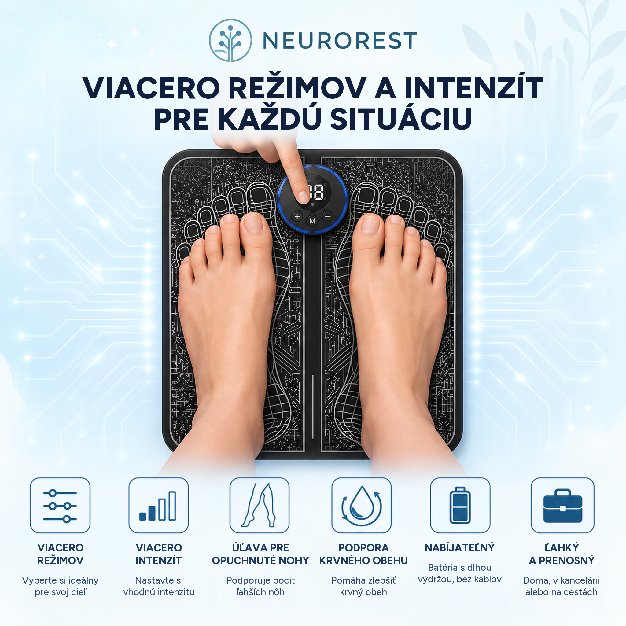 NeuroRest EMS aktivátor pre nohy